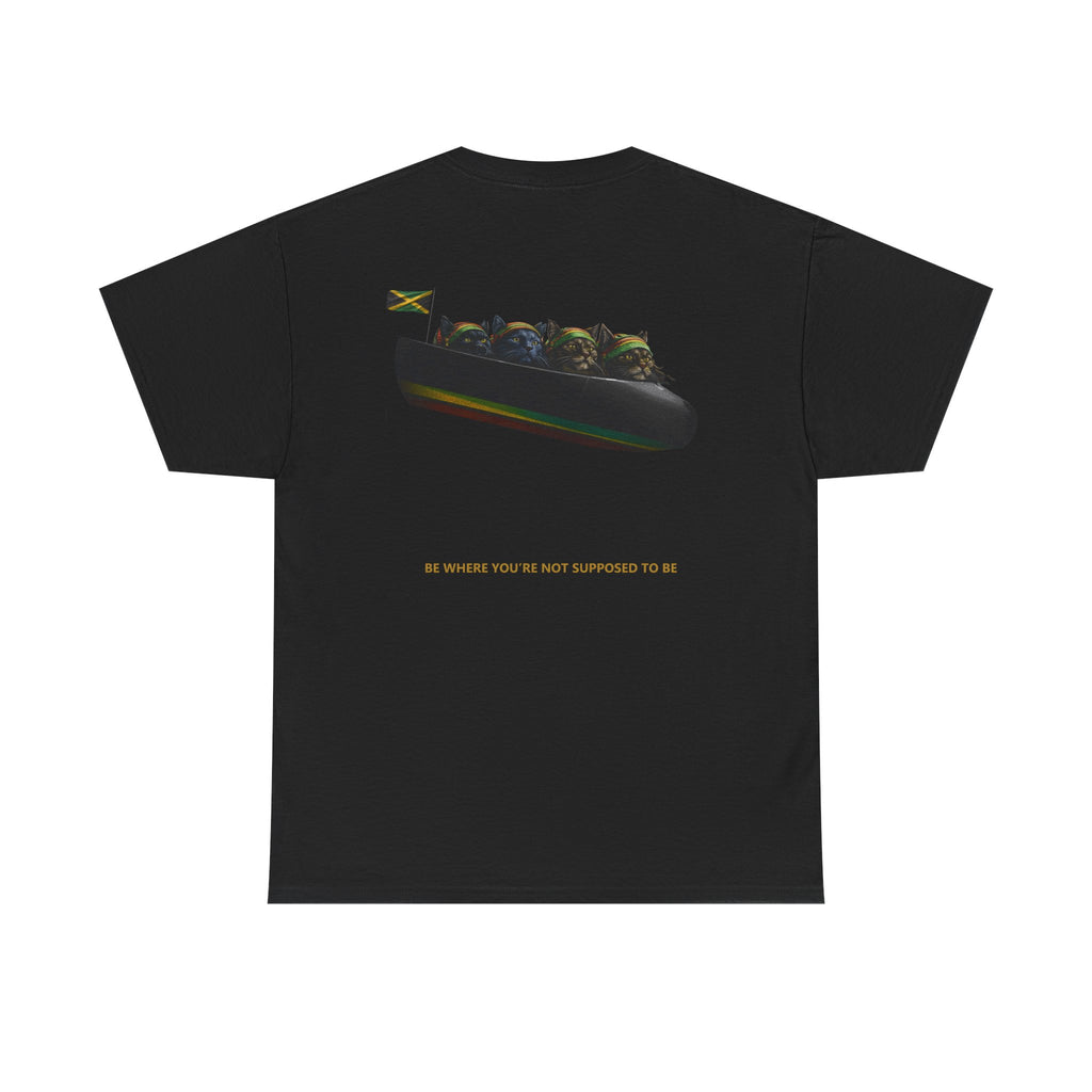 Jamaican Bobsled Cats Shirt - Funny Olympic Cat T-Shirt | Island Cats Bobsled Cotton T