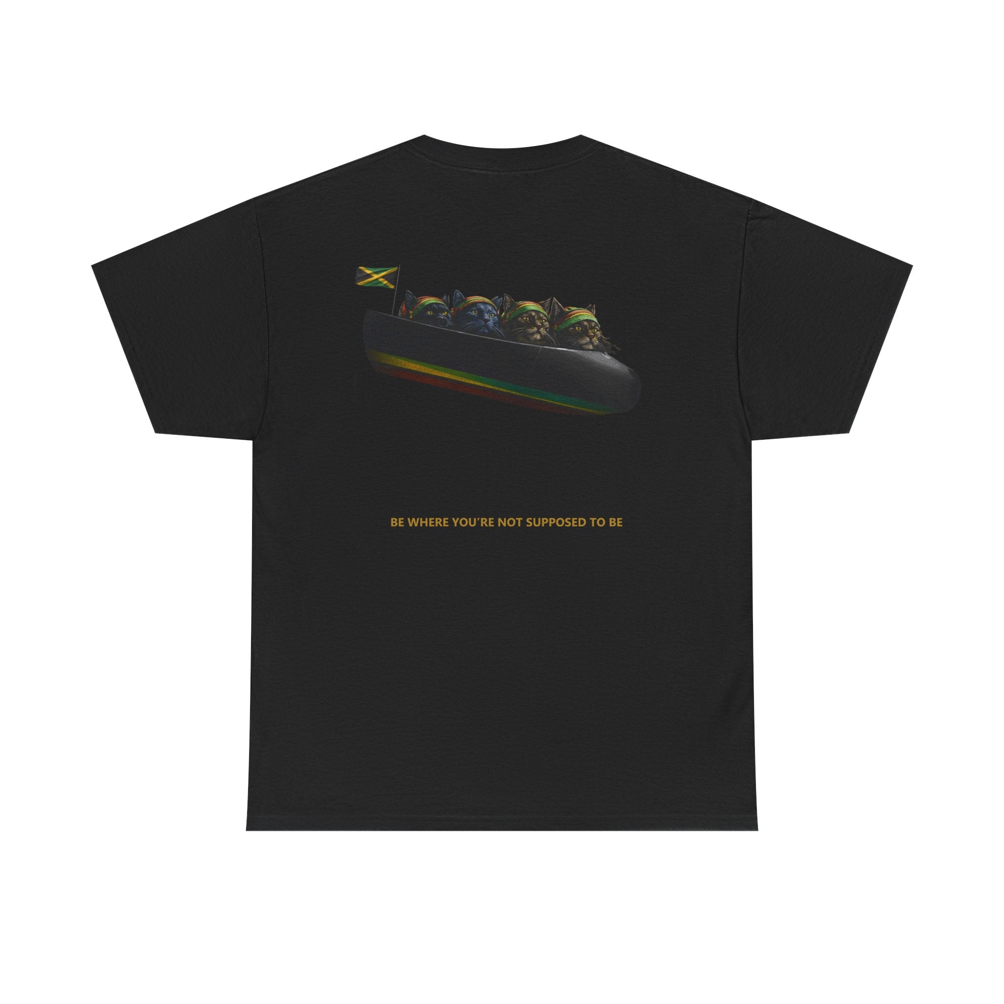 Jamaican Bobsled Cats Shirt - Funny Olympic Cat T-Shirt | Island Cats Bobsled Cotton T